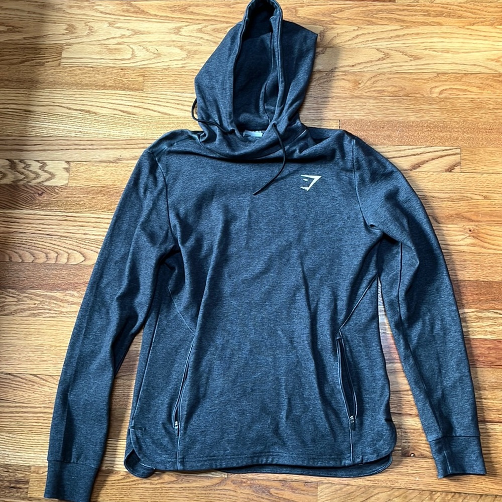 Gymshark Long Sleeve Pullover Hoodie Men’s Medium Dark Gray
